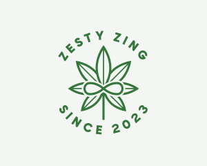 Infinity Marijuana Leaf logo design