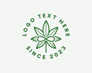 Plantation - Infinity Marijuana Leaf logo design