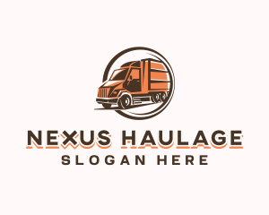 Automobile Cargo Truck logo design