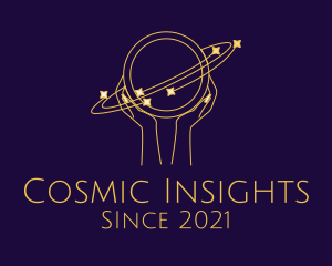 Minimalist Cosmic Hand logo design