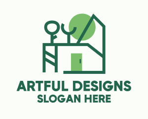 House Garden Design  logo design