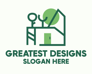 House Garden Design  logo design