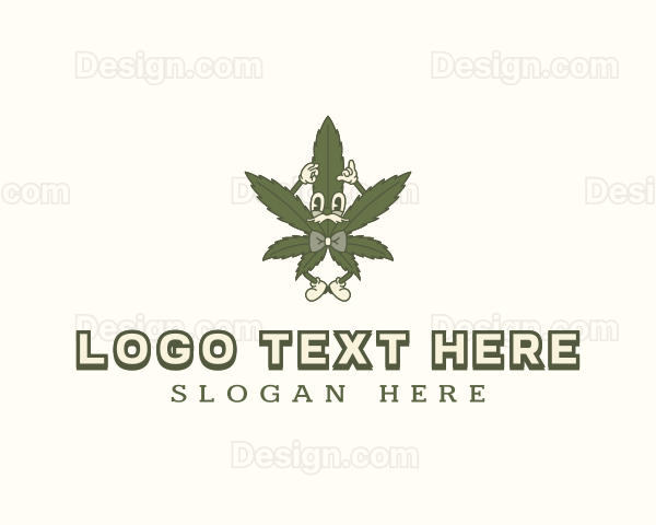 Weed Marijuana Gentleman Logo