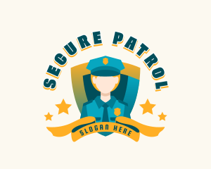 Female Police Patrol logo design