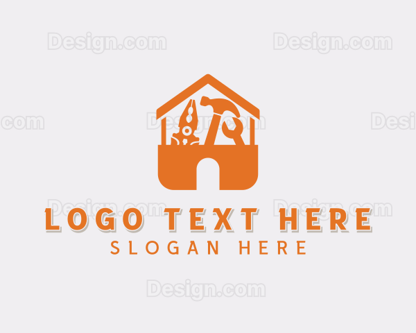 House Handyman Tools Logo