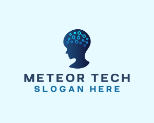 Tech Brain Circuit logo design