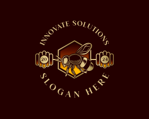 Honey Bee Hive Logo