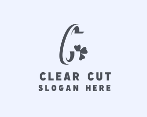 Clover Leaf Letter C logo design