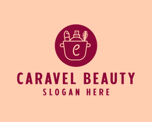 Makeup Beauty Box Basket logo design