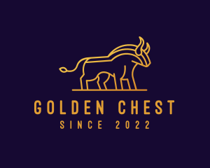 Golden Bull Monoline logo design