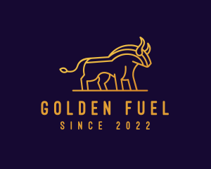 Golden Bull Monoline logo design