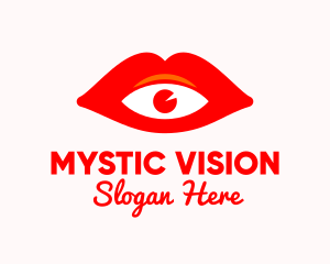 Red Lips Vision  logo design