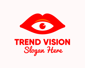 Red Lips Vision  logo design