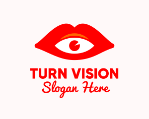 Red Lips Vision  logo design