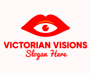 Red Lips Vision  logo design