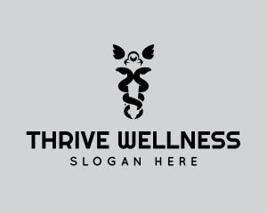 Medicine Caduceus Symbol logo