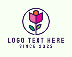 Rose Garden Flower logo