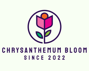 Rose Garden Flower logo