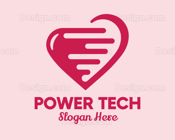 Pink Fast Heart Logo