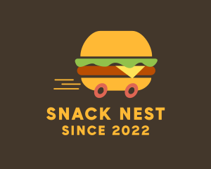 Fast Burger Delivery logo design