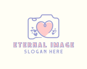 Heart Camera Lens logo design