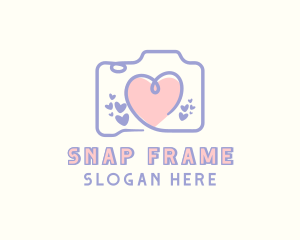 Heart Camera Lens logo design