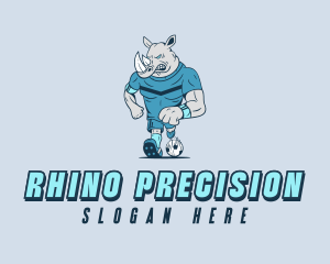 Athletic Soccer Rhino logo design