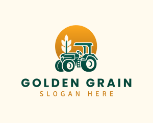 Wheat Farming Tractor logo