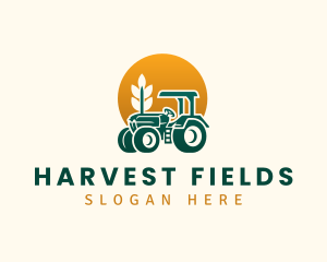 Wheat Farming Tractor logo