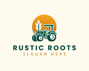 Wheat Farming Tractor logo