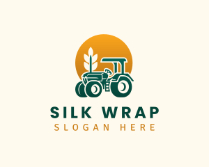 Wheat Farming Tractor logo design