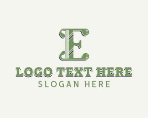 Elegant Antique Letter E logo