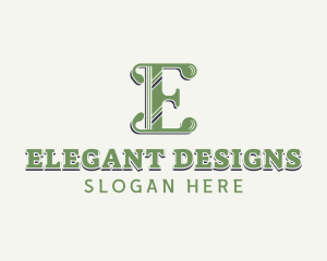 Elegant Antique Letter E logo design