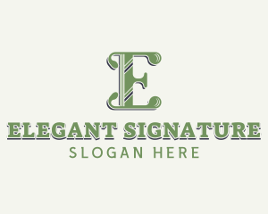 Elegant Antique Letter E logo design