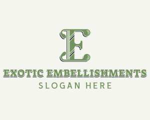 Elegant Antique Letter E logo design