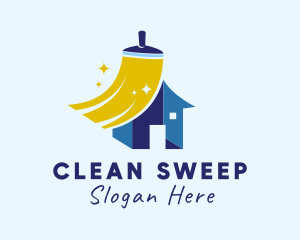 House Cleaning Mop logo design