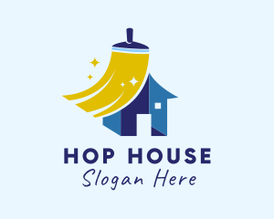 House Cleaning Mop logo design