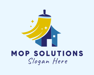 House Cleaning Mop logo design