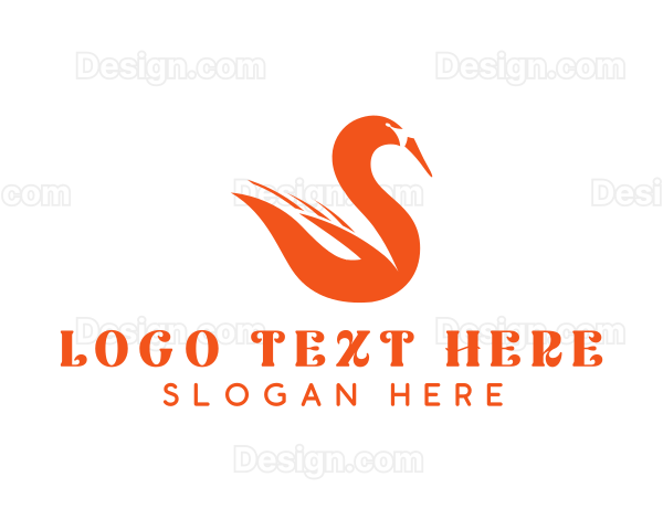 Orange Flame Swan Logo