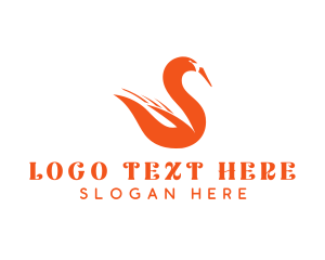 Orange Flame Swan Logo