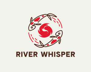 River Koi Fish logo