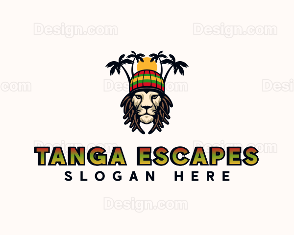 Rastafarian Reggae Lion Logo