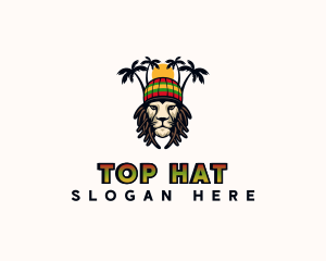 Rastafarian Reggae Lion logo design