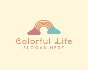 Colorful Rainbow Cloud logo design