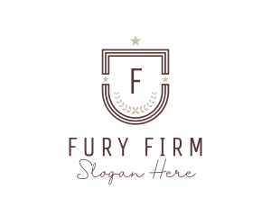 Wreath Law Firm Shield  logo design