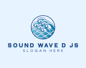 Beach Wave Coast logo design