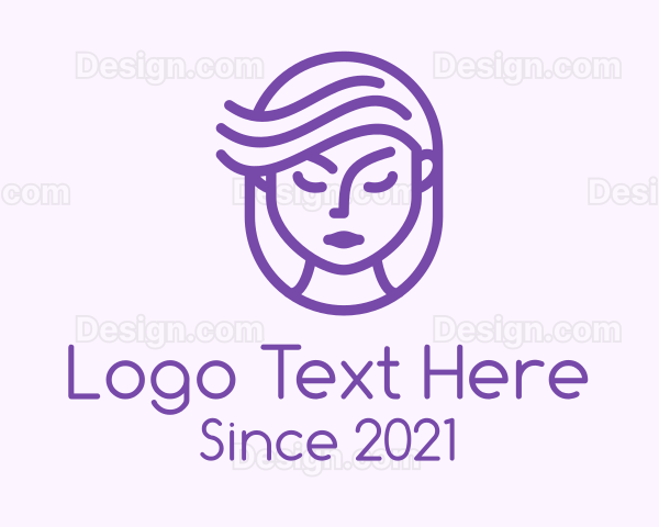 Purple Girl Stylist Logo