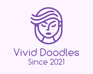 Purple Girl Stylist logo design