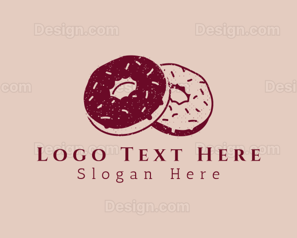 Donut Sprinkles Pastry Logo