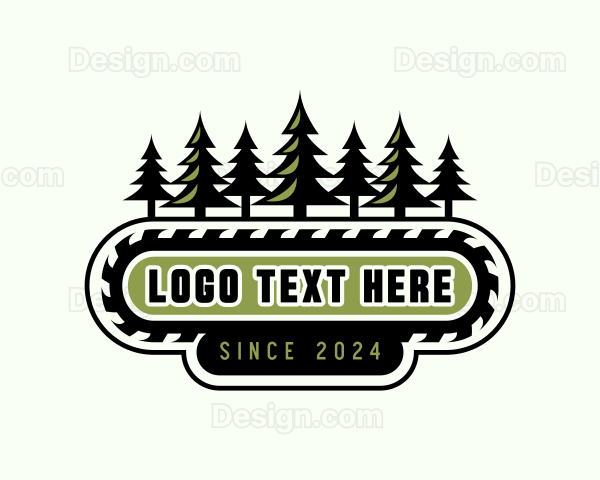 Sawmill Logging Chainsaw Logo